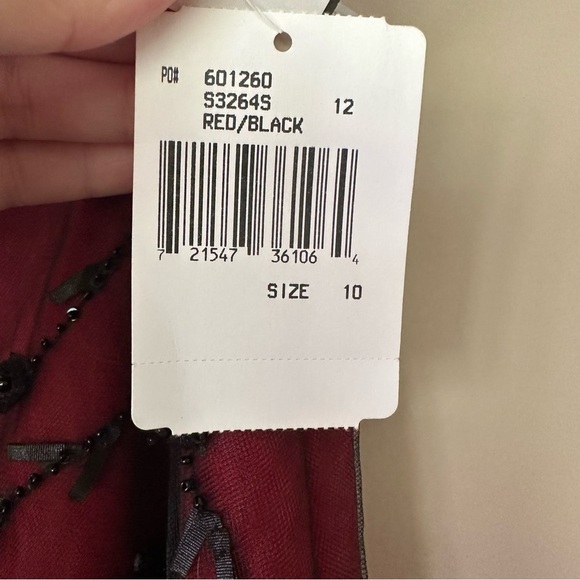 NWT Whimsigoth Skirt Y2K Women 10 Beaded Red Black Tulle Aline Dark Fairy Silk - Picture 5 of 13